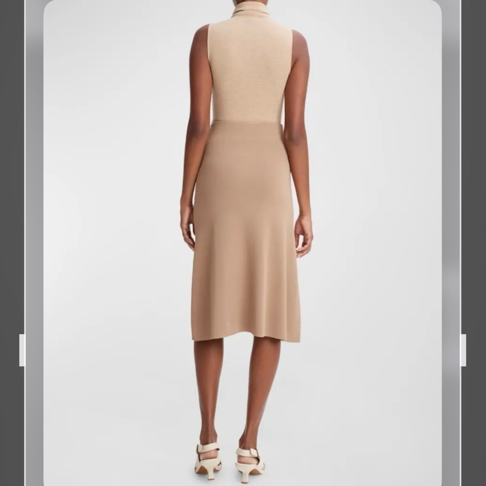 Vince Soft Sculpted Knee-Length Skirt in CASHEW Size M - Picture 2 of 9